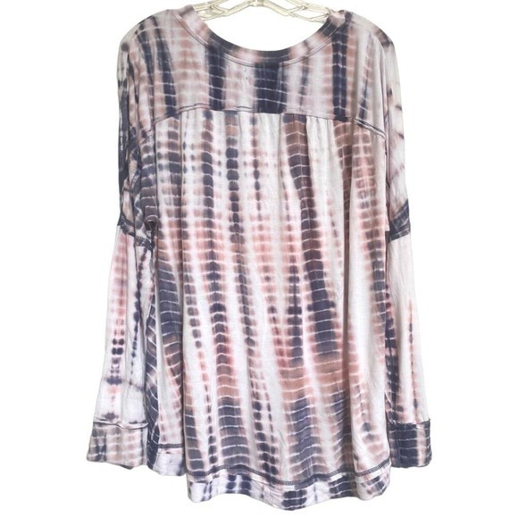 VTG Kelly Renee Long Sleeve Pink Blue White Tie Dye Top Women's size XXL/20 - Picture 2 of 12
